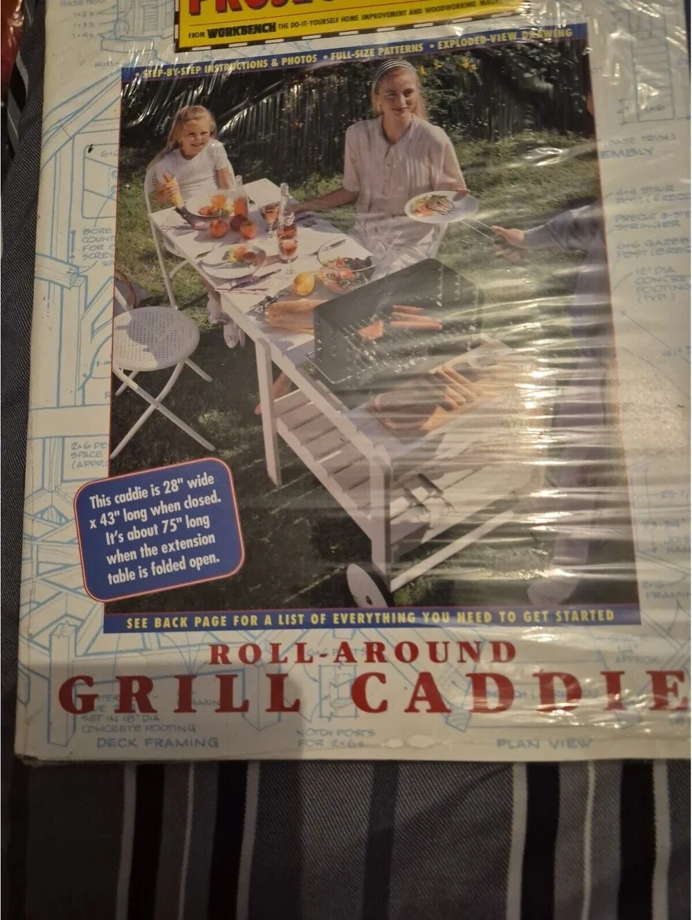Workbench Project Plans Roll Around Grill Caddie New
